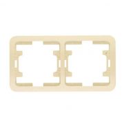 Рамка 2-м Mimoza горизонт. крем Makel 32012