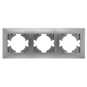 Рамка 3-м Bravo серебр. GUSI С1030-004