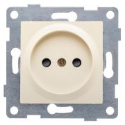 Розетка 1-м СП Ugra 16А 250В без заземл. защ. шторки механизм беж. GUSI С11Р2-003