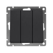 Выключатель 3-кл. СП Афина 10А IP20 механизм графит Universal A0043-Gr