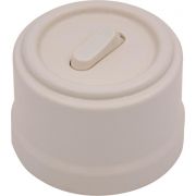 Выключатель 1-кл. (клавишный) пластик песочн. зол. Bironi B1-220-24